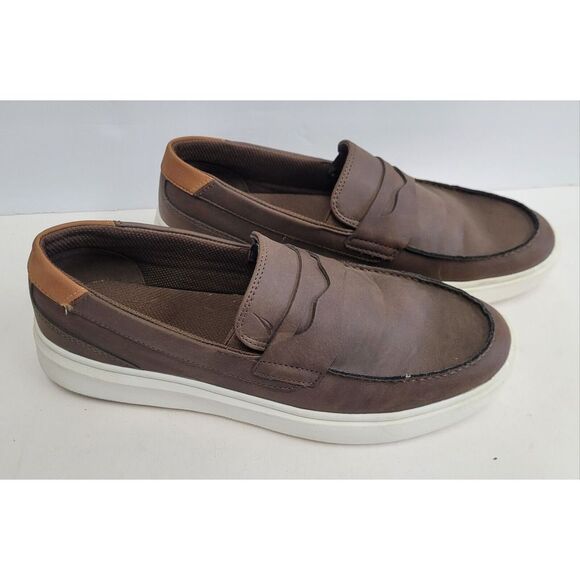 Nautica Men's‎ Boat Shoe Casual Loafers Comfort Sneaker Slip On Brown Size 9 EUC - Picture 1 of 9